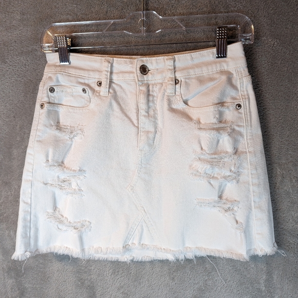 American Eagle Outfitters Dresses & Skirts - American Eagle, white denim mini skirt